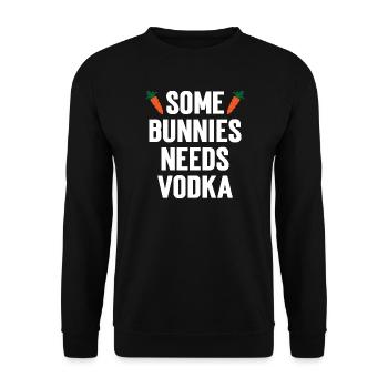 humour bunnies vodka - Sweat-shirt Unisexe - noir - Devant - Alina (178cm) & Michal (187cm)