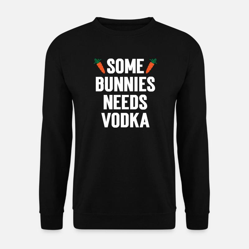Humor Bunnies Wodka - Unisex Pullover - Schwarz