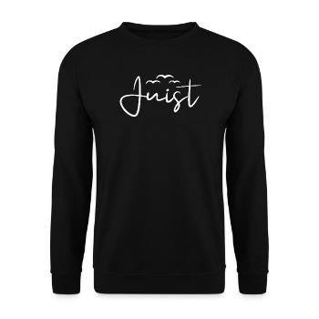 Juist Seagulls North Sea Island - Unisex Sweatshirt - black - Front - Alina (178cm) & Michal (187cm)