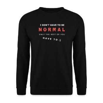 Expressive Courage Phrase Description - Unisex Sweatshirt - black - Front - Alina (178cm) & Michal (187cm)