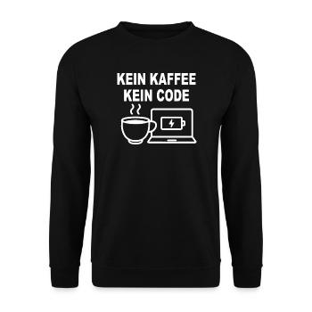 Kein Kaffee Kein Code - Conception de programmeur amusant - Sweat-shirt Unisexe - noir - Devant - Alina (178cm) & Michal (187cm)