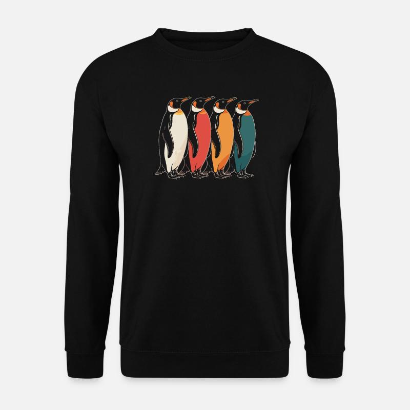 Farbenfrohe Pinguine - Unisex Pullover - Schwarz