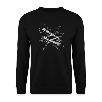 Conception de composition de guitares électriques - Sweat-shirt Unisexe - noir - Devant - Alina (178cm) & Michal (187cm)