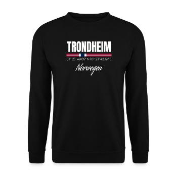 Trondheim - Unisex Pullover - Schwarz - Vorne - Alina (178cm) & Michal (187cm)