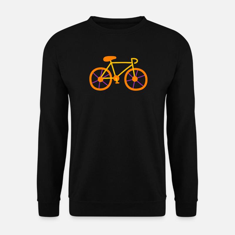 Fahrrad Comic Kinder radeln Radtour Rennrad bunt - Unisex Pullover - Schwarz