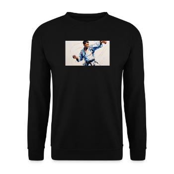 Martial art and Japanese dynamism - Unisex Sweatshirt - black - Front - Alina (178cm) & Michal (187cm)