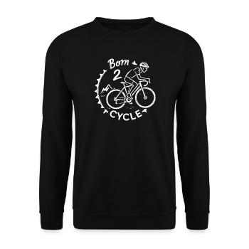 Motif de vélo Born 2 Ride - Sweat-shirt Unisexe - noir - Devant - Alina (178cm) & Michal (187cm)