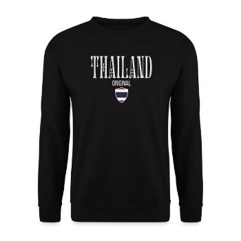 Ursprünglich aus Thailand, geboren in Thailand - Unisex Pullover - Schwarz - Vorne - Alina (178cm) & Michal (187cm)