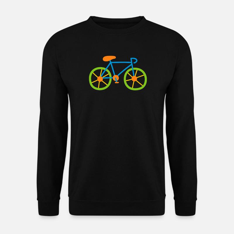 Fahrrad bunt radeln Kinder Rennrad Radtour Comic - Unisex Pullover - Schwarz