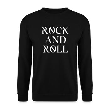 Rock'n'Roll Typografie Design - Unisex Pullover - Schwarz - Vorne - Alina (178cm) & Michal (187cm)