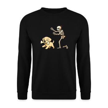 Squelette Chien Labrador Retriever - Sweat-shirt Unisexe - noir - Devant - Alina (178cm) & Michal (187cm)