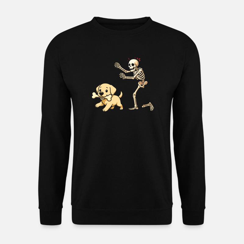 Labrador Retriever Dog Skeleton - Unisex Sweatshirt - black