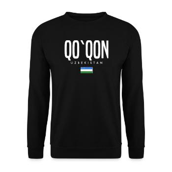 Qo'qon Uzbekistan - Unisex Sweatshirt - black - Front - Alina (178cm) & Michal (187cm)