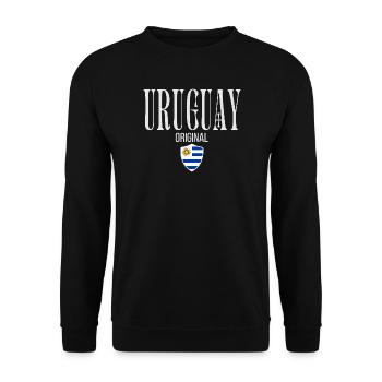 Originaire d’Uruguay, né en Uruguay - Sweat-shirt Unisexe - noir - Devant - Alina (178cm) & Michal (187cm)