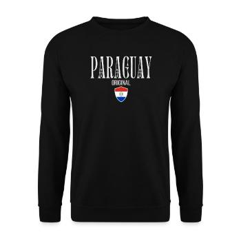 Originally from Paraguay, born in Paraguay - Unisex Sweatshirt - black - Front - Alina (178cm) & Michal (187cm)