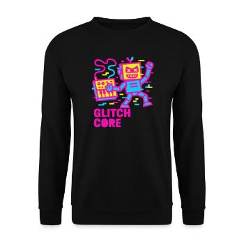 Glitchcore! - Unisex Pullover - Schwarz - Vorne - Alina (178cm) & Michal (187cm)