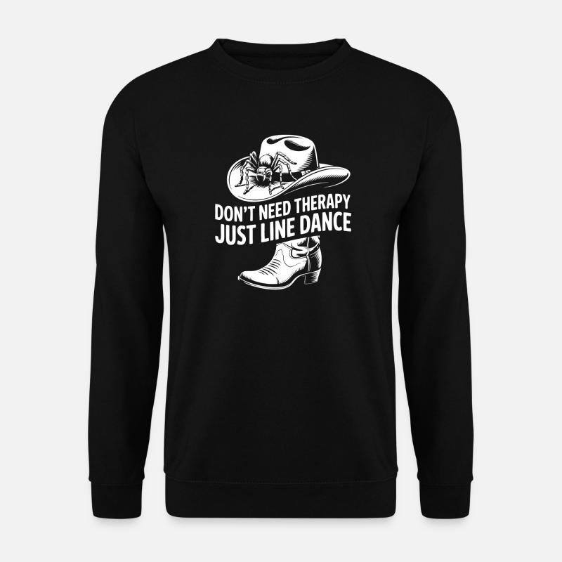 Line Dance Cowboy Statement - Unisex Sweatshirt - black