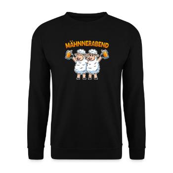 Sheep Men's Evening Beer Sheep Mane Evening - Unisex Sweatshirt - black - Front - Alina (178cm) & Michal (187cm)