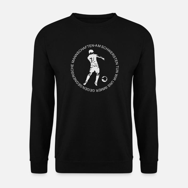 Fussballspieler mit Ball - Unisex Pullover - Schwarz