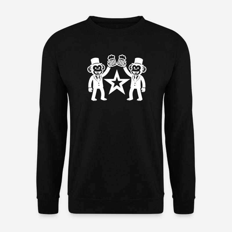 Affe Bräutigam Team Lustig Jga - Unisex Pullover - Schwarz
