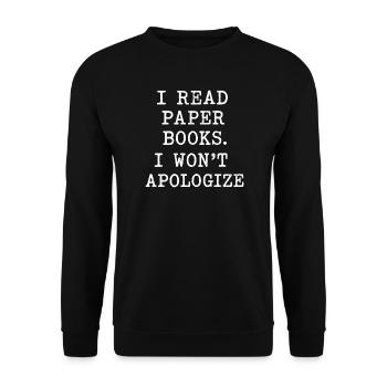 Books and Reading Affirmation Design - Unisex Sweatshirt - black - Front - Alina (178cm) & Michal (187cm)
