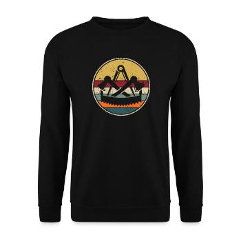 Carpenter's guild sign carpenter craft guild - Unisex Sweatshirt - black - Front - Alina (178cm) & Michal (187cm)