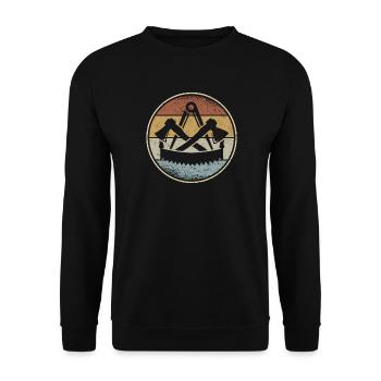 Carpenter's guild sign carpenter craft guild - Unisex Sweatshirt - black - Front - Alina (178cm) & Michal (187cm)