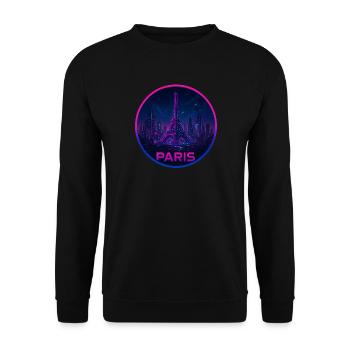 Paris Souvenir Cyberpunk - Unisex Pullover - Schwarz - Vorne - Alina (178cm) & Michal (187cm)