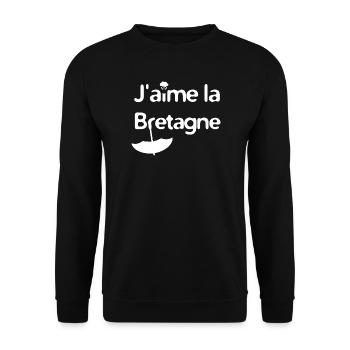 I love Brittany - Unisex Sweatshirt - black - Front - Alina (178cm) & Michal (187cm)
