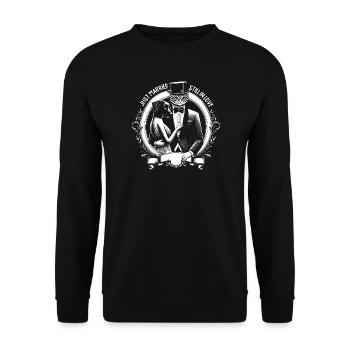 Whimsical Wedding Animal Couple - Unisex Sweatshirt - black - Front - Alina (178cm) & Michal (187cm)