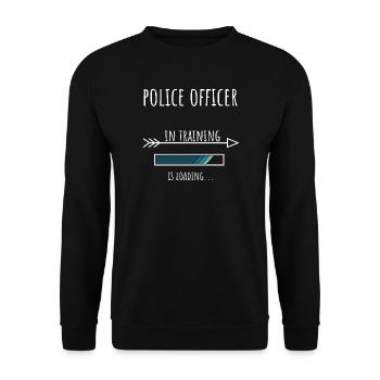 Formation Métier du Don de Policier - Sweat-shirt Unisexe - noir - Devant - Alina (178cm) & Michal (187cm)