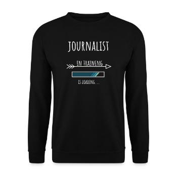 Journaliste Don Profession Éducation - Sweat-shirt Unisexe - noir - Devant - Alina (178cm) & Michal (187cm)