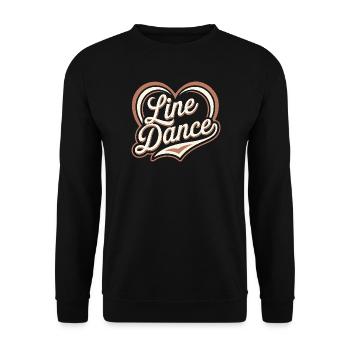 Heart-shaped line dance lettering - Unisex Sweatshirt - black - Front - Alina (178cm) & Michal (187cm)