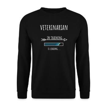 Veterinarian Gift Profession Training Veterinarian - Unisex Sweatshirt - black - Front - Alina (178cm) & Michal (187cm)