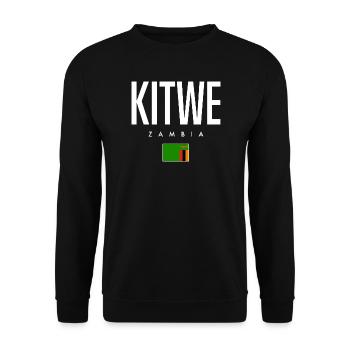 Kitwe Sambia - Unisex Pullover - Schwarz - Vorne - Alina (178cm) & Michal (187cm)