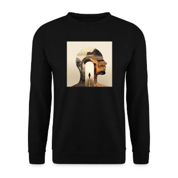 Portraits Nature et Amitié Spirituelle - Sweat-shirt Unisexe - noir - Devant - Alina (178cm) & Michal (187cm)