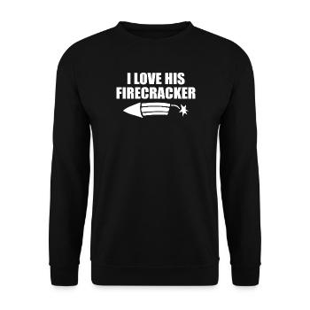I love his fireworks pair, 4th of July - Unisex Sweatshirt - black - Front - Alina (178cm) & Michal (187cm)