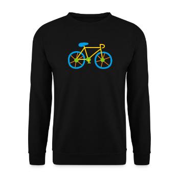 Bicycle Bike Wheel Kids Comic Drawing Outdoor - Unisex Sweatshirt - black - Front - Alina (178cm) & Michal (187cm)