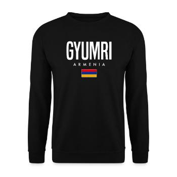 Gyumri Armenia - Unisex Sweatshirt - black - Front - Alina (178cm) & Michal (187cm)