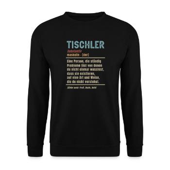 Charpentier Définition Charpentier Signifiant Artisanat - Sweat-shirt Unisexe - noir - Devant - Alina (178cm) & Michal (187cm)