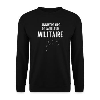 Military Birthday Festive Theme - Unisex Sweatshirt - black - Front - Alina (178cm) & Michal (187cm)