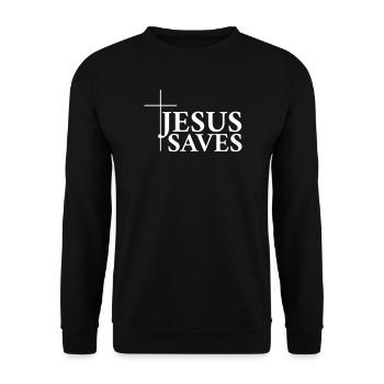 Jésus sauve - Sweat-shirt Unisexe - noir - Devant - Alina (178cm) & Michal (187cm)
