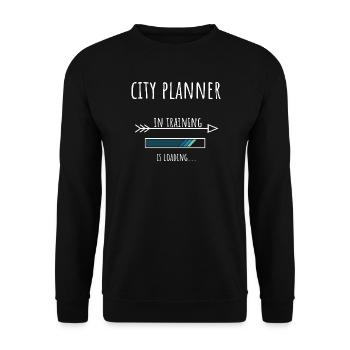 City Planner Gift Profession Education - Unisex Sweatshirt - black - Front - Alina (178cm) & Michal (187cm)