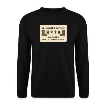 Zookeeper Animal Care Worker Zoo Employee - Unisex Sweatshirt - black - Front - Alina (178cm) & Michal (187cm)