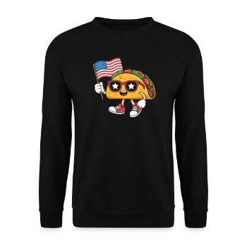 Jour de l’indépendance patriotique Kawaii Taco 4 - Sweat-shirt Unisexe - noir - Devant - Alina (178cm) & Michal (187cm)