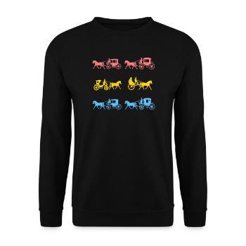 Carriage Coachman - Unisex Sweatshirt - black - Front - Alina (178cm) & Michal (187cm)