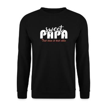 Sweet papa - Sweat-shirt Unisexe - noir - Devant - Alina (178cm) & Michal (187cm)
