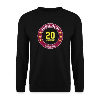 Malerin Jubiläum 20 Jahre 20 jähriges Jubilaeum - Unisex Pullover - Schwarz - Vorne - Alina (178cm) & Michal (187cm)