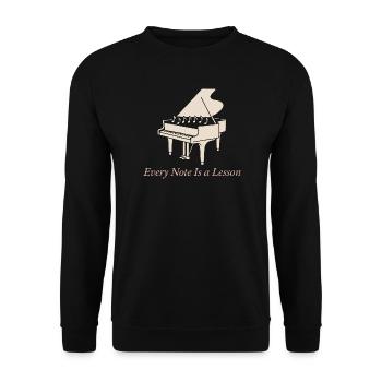 Piano Teacher Music Teacher Funny Teacher - Unisex Sweatshirt - black - Front - Alina (178cm) & Michal (187cm)