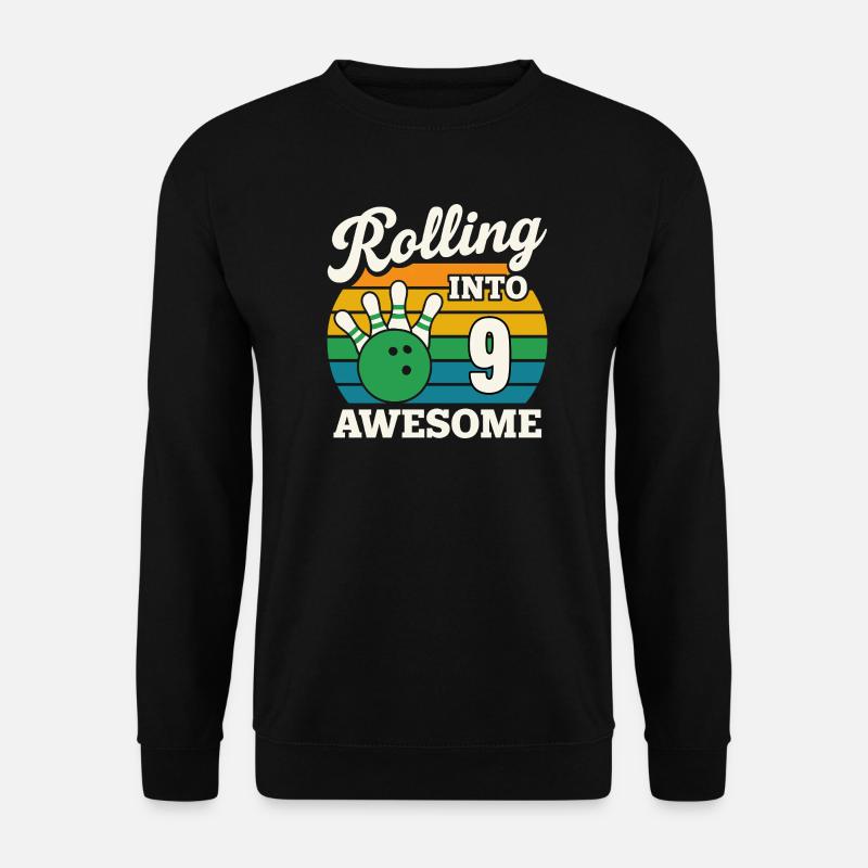 Rolling Into 9 Awesome Bowling Design - Unisex Pullover - Schwarz